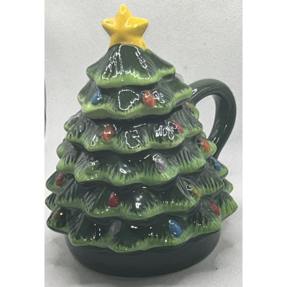 Mr. Christmas Nostalgic Tree Mug with Lid 16 oz Holiday Office Gift Teacher